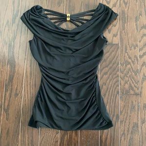 BCX Womans XS black sleeveless top